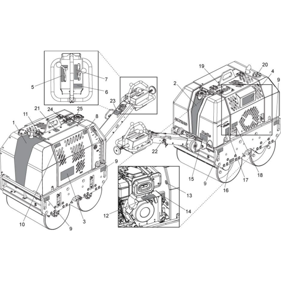 Decals for Belle TDX 650 Roller