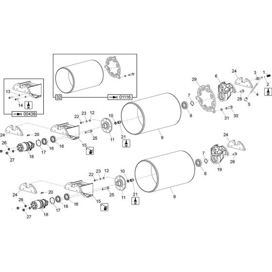 Drums Assembly for Belle TDX 650
