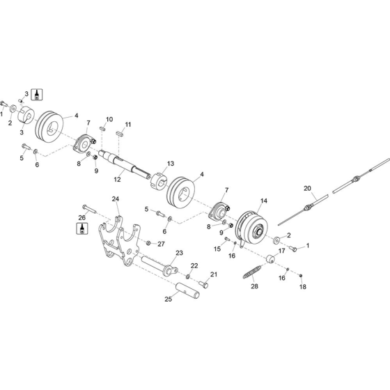 Layshaft Assembly for Belle TDX 650