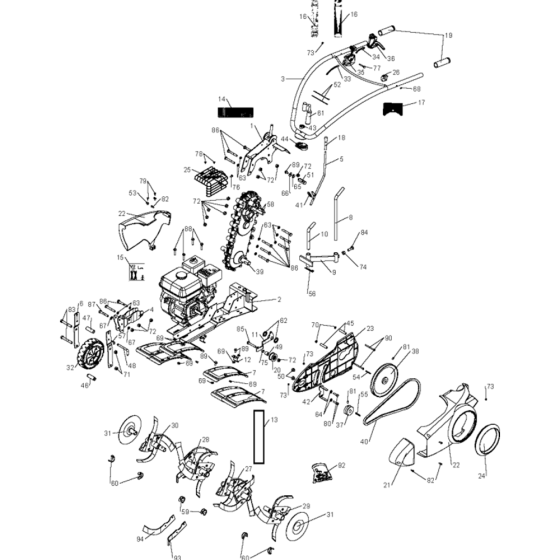 Assembly for Husqvarna TF 536