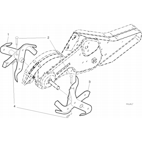 Tine Assembly for Husqvarna TR 430