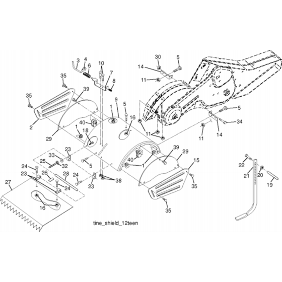 Tine Shield for Husqvarna TR 530