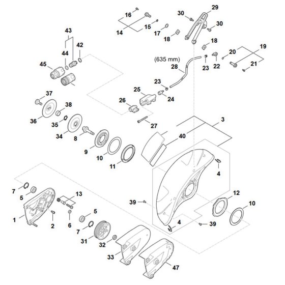 Support Assembly for Stihl TS 910i