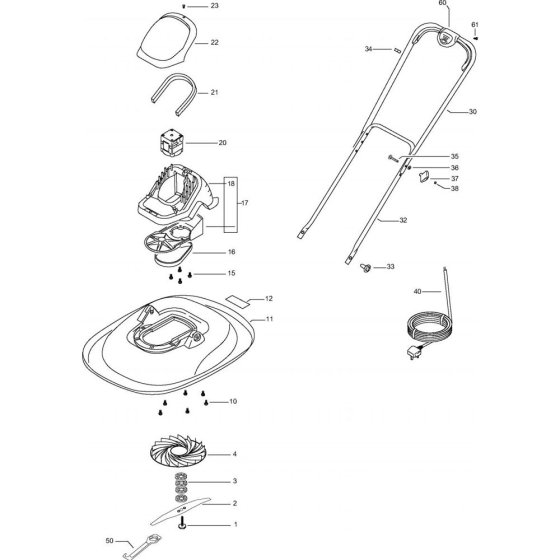 Flymo TURBO LITE 400 Assembly