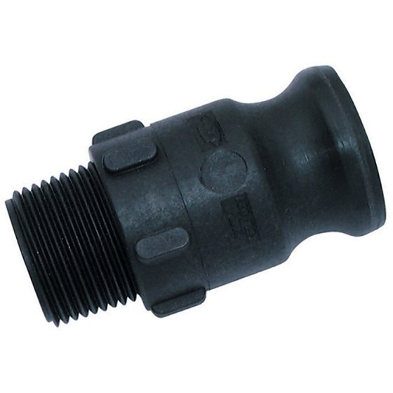 Plastic Camlock Male to 2" Hose Tail Coupling - Type F