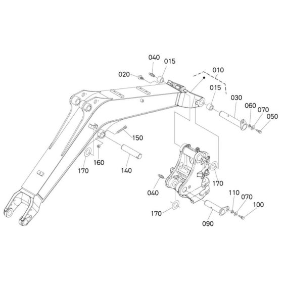 Boom Assembly for Kubota U25-3a