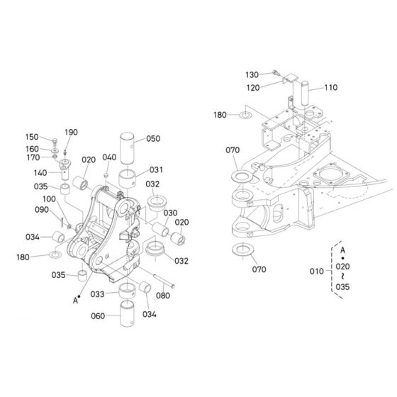Kingpost Assembly for Kubota