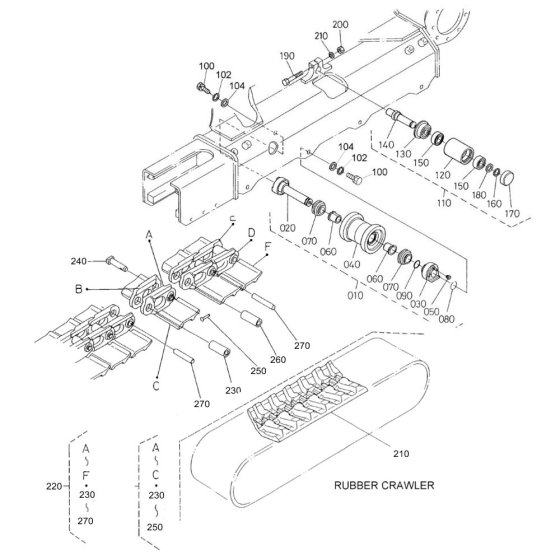 Track Roller Assembly for Kubota