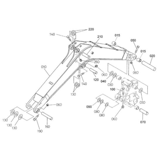 Boom Assembly for Kubota U35-3