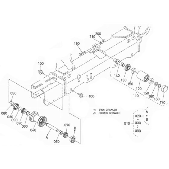 Track Roller Assembly for Kubota