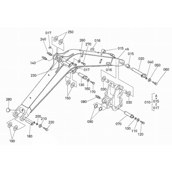 Boom Assembly for Kubota U45S
