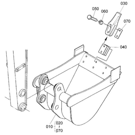 Bucket Assembly for Kubota U50-3a