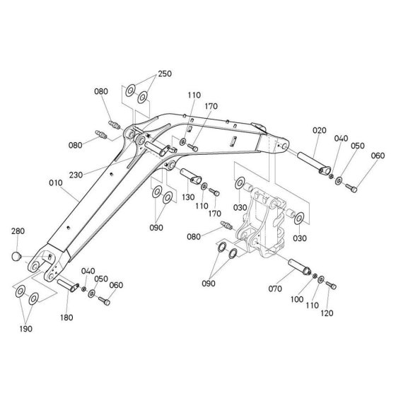 Boom Assembly for Kubota U50-5