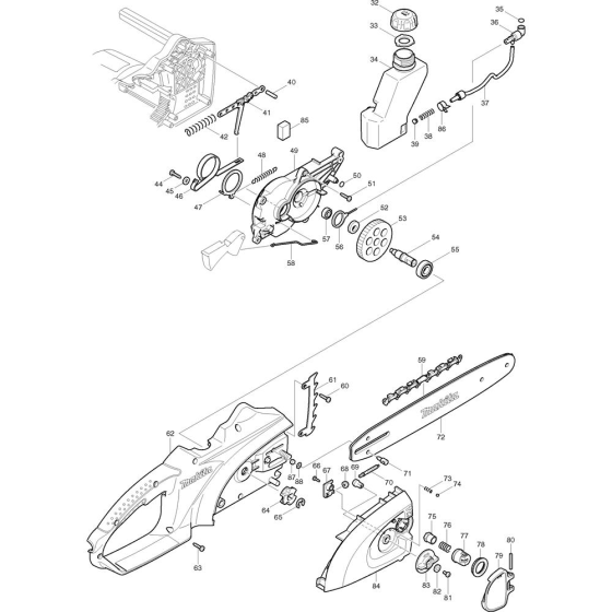 Main Assembly for Makita UC3520A/2