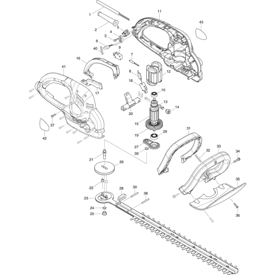 Makita UH4861 Assembly