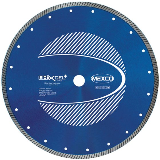 Mexco 350mm Diamond Blade Ultra Hard Materials UHXCEL+ Grade