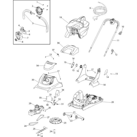 Flymo ULTRAGLIDE Assembly