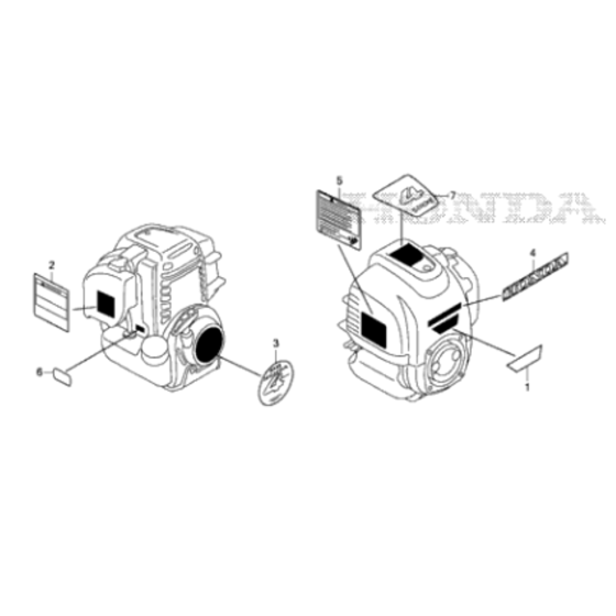 Label for Honda UMC435A