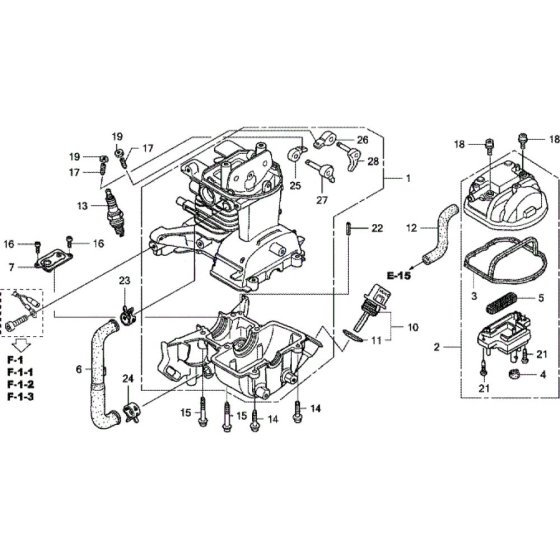 Crankcase Cylinder Head Assembly