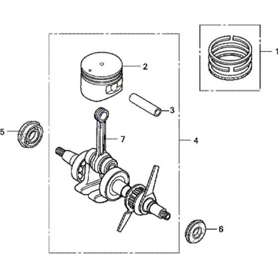 Crankshaft, Piston Assembly