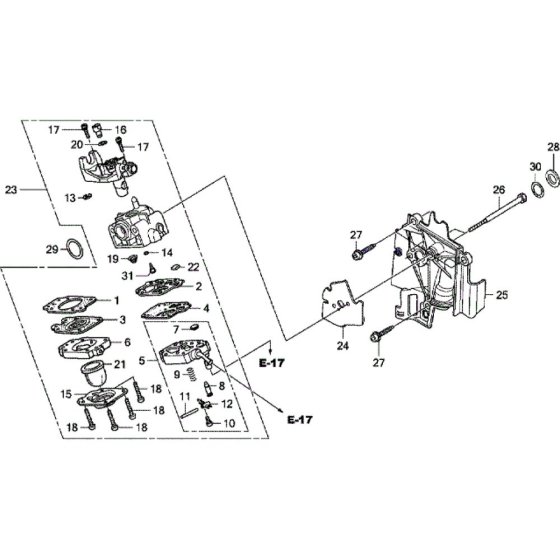 Carburettor Assembly for Honda