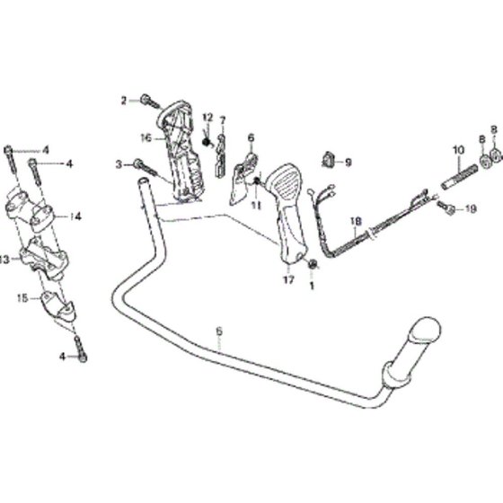 Handle & Throttle Lever for Honda