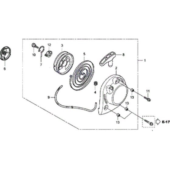 Recoil Starter for Honda UMK435UE