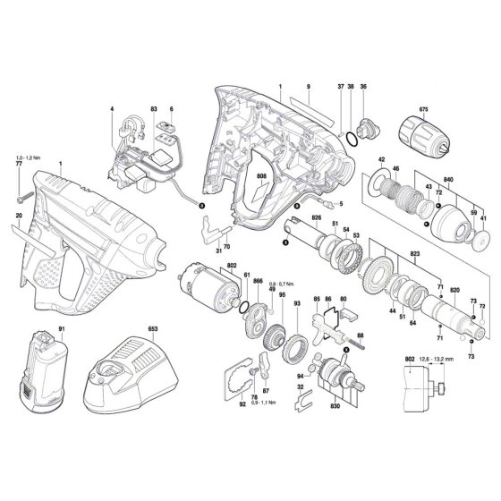 Rotary Hammer Assembly for Bosch