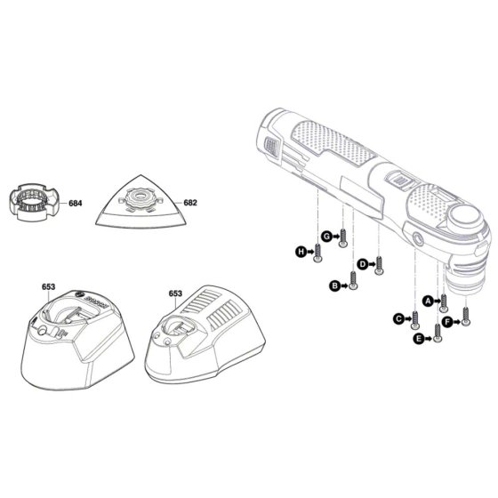 Bosch UniversalMulti 12 Assembly
