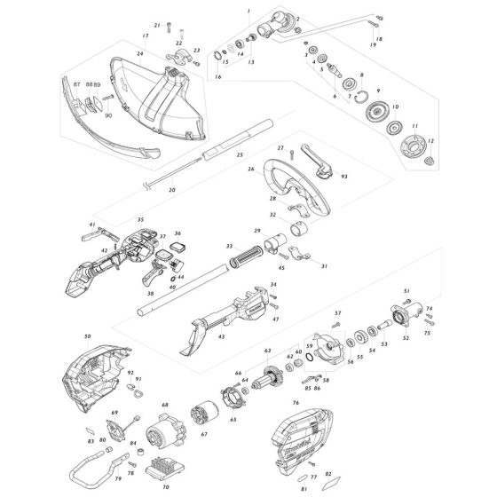 Makita UR007G Trimmer Assembly