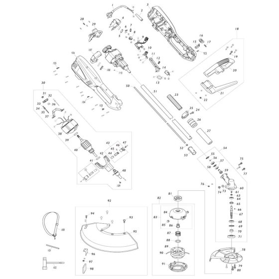 Makita UR3502 Assembly