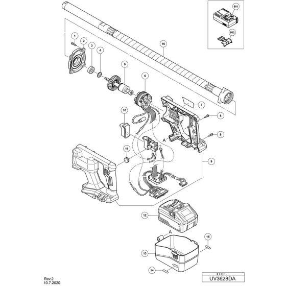 Hikoki UV3628DA Assembly