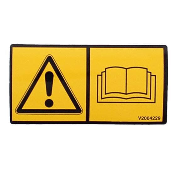 Decal "Read Operators Book" for Winget 100T, 150T Mixers - V2004229