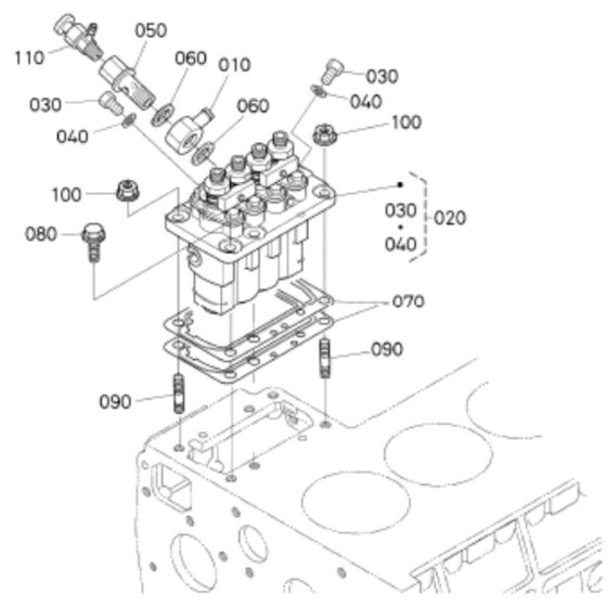 Injection Pump Assembly for Kubota V2403-M-DI-E3B Engine