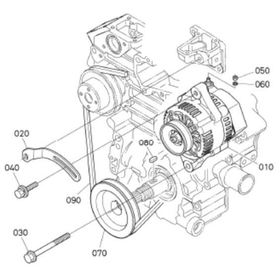 Pulley Assembly for Kubota V2403-M-DI-E3B Engine