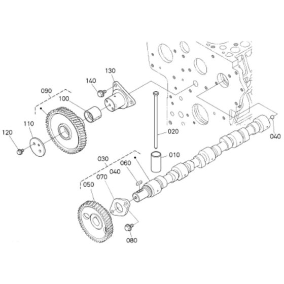 Camshaft Assembly for Kubota V2403-M-DI-E3B Engine