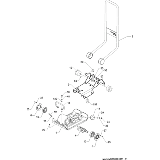 Baseplate/Console for Wacker VP1030A
