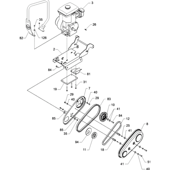 Drive Assembly for Wacker VP1340