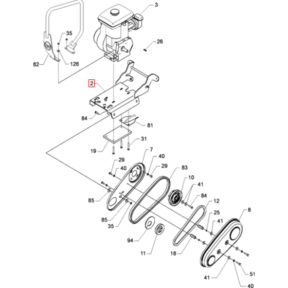 Drive Assembly for Wacker VP1550
