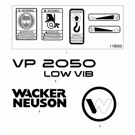 Wacker VP2050 Decals