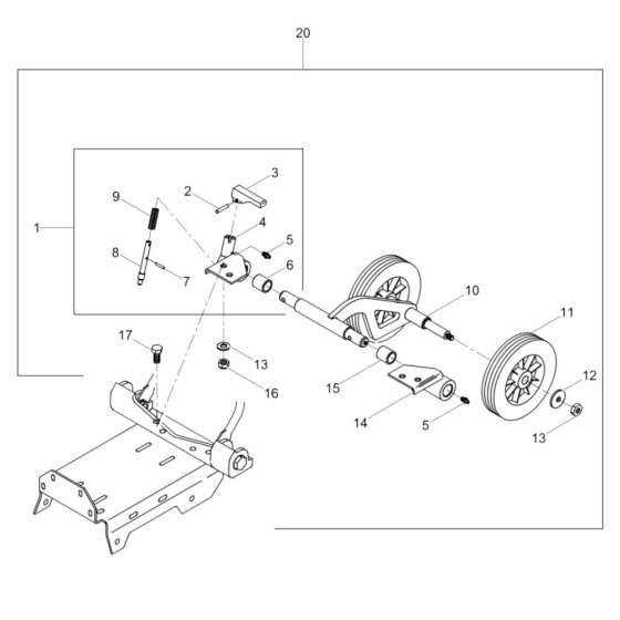 Wheel Assembly for VPA1350