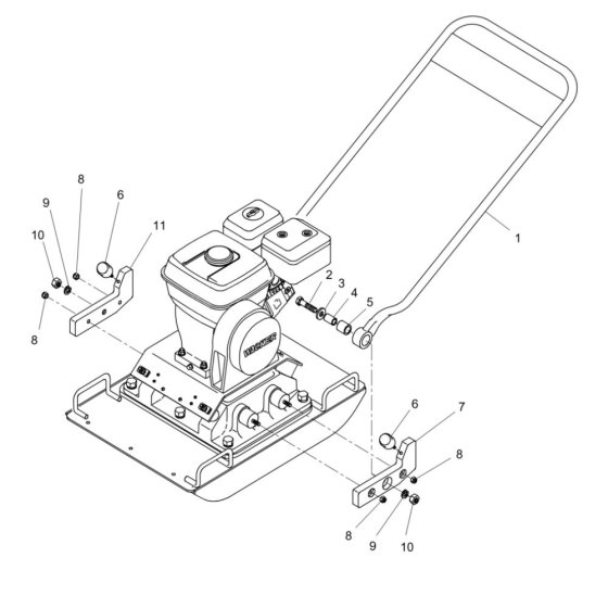 Guide Handle for Wacker VPG165A