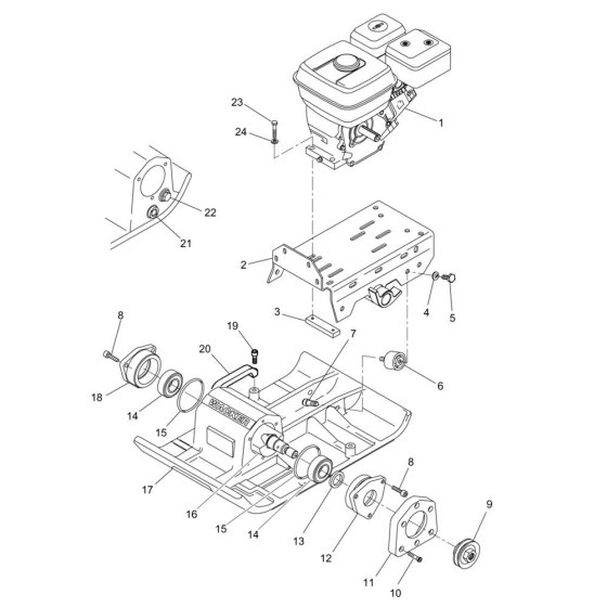 Baseplate Assembly for VPX1740