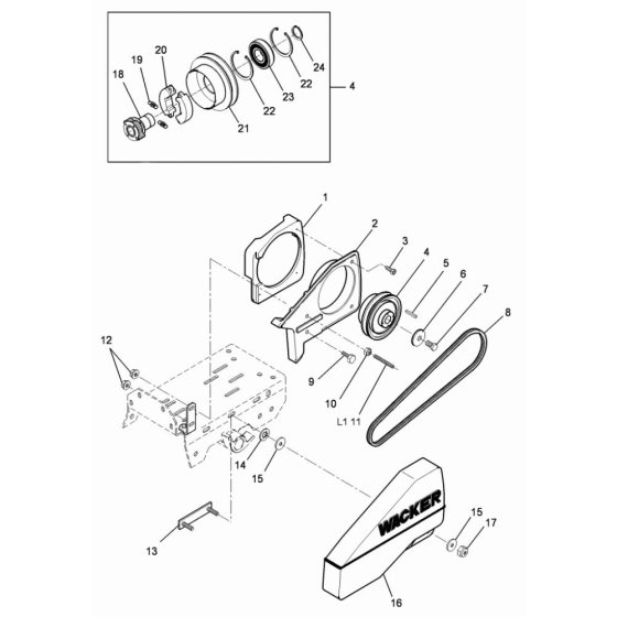 Drive Assembly for Wacker VPX1740