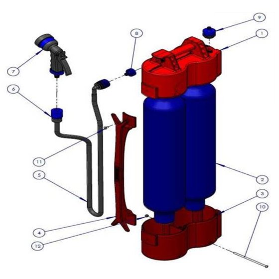 Makinex 'Hose-2-Go' Water Bottle