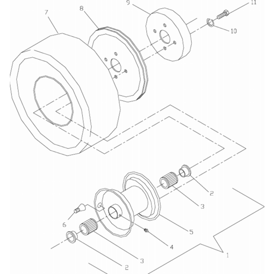 Traction Wheel-1 Assembly
