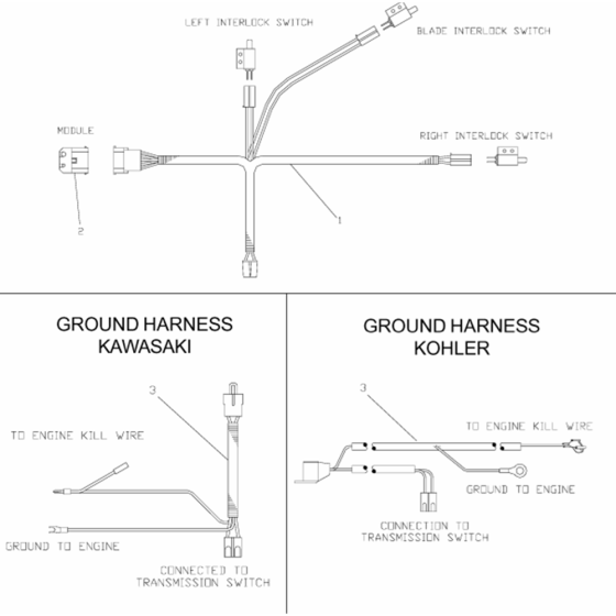 Wiring Harness for Husqvarna W4815A