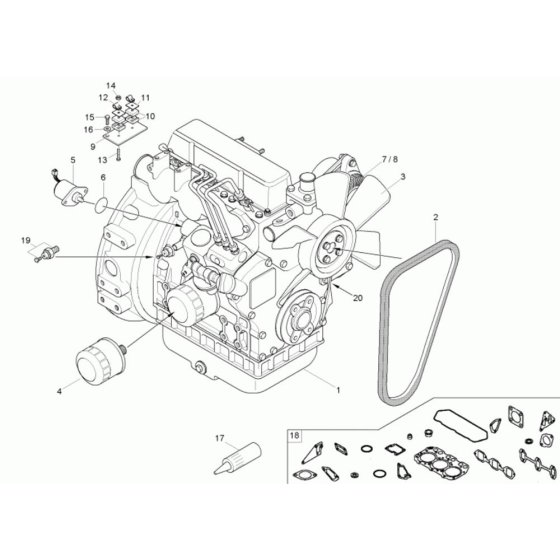 Engine Assembly for Neuson 1001