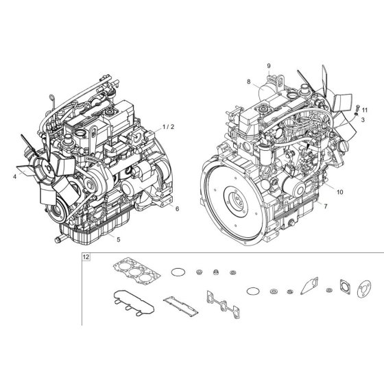 Engine Assembly for Wacker 1001