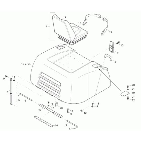 Seat Assembly for Neuson 1501